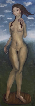 Venus standing on bread